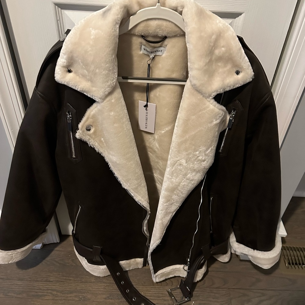 We wore what brown jacket. New with tags!